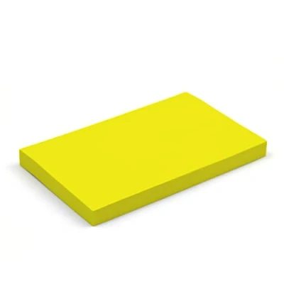 Image of Evergreen Goods 3 Pads x Bright Yellow Coloured Sticky Post Notes Removable Self Adhesive 100 Sheets per pad 76 127 mm (3&quot; 5&quot;) Reminders, to Do, Memo