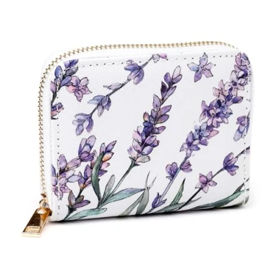 Image of Puckator Lavender Fields Pick of The Bunch Zip Around Small Wallet Purse Ladies Women&#039;s Womens Slim Purses Wallets for Women Coin Pouch Men Card Holder with Cash UK