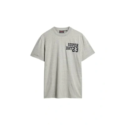 Image of Superdry Men&#039;s Embroidered T Shirt Shirt, Mottled grey speckled, XXL