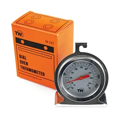 Image of Oven Thermometer for Inside Fan and Gas Ovens Dial Temperature Gauge In Electric Perfect Food Cooking Stainless Steel