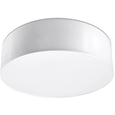 Image of Arena 2 Light Flush Round Ceiling White, E27