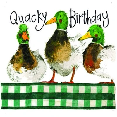 Image of Alex Clark Quacky Birthday Card Ducks Mallard Nature Animal Happy Cards To Celebrate Designed and Printed in the UK…