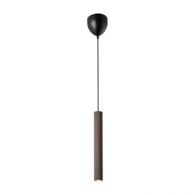 Image of Nordlux Vico pendant light, metal shade, 1 bulb, brown metallic