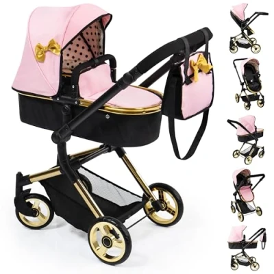 Image of Dolls Pram NEO Vario stroller, bag, convertible, foldable, adjustable handle