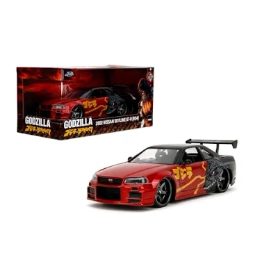 Image of Jada Godzilla 1:24 Die Cast 2002 Nissan Skyline GT R (R34)