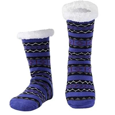 Image of WOTENCE Men&#039;s Slipper Socks Fleece Lined Cozy Extra Thick Winter Non Slip Home for men