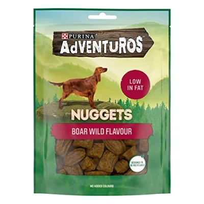 Image of Adventuros Nuggets Dog Treats Boar Flavour 90g, Pack of 6