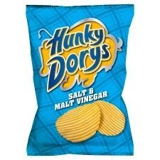 Image of Hunky Dorys Salt &amp; Vinegar Flavour Crisps from Ireland 6 x 150g Packs