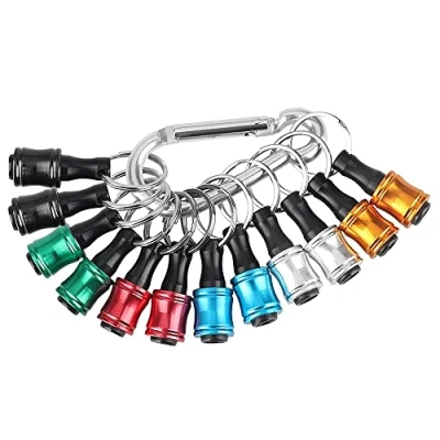 Image of Giyofom 12PCS 1/4Inch Hex Screwdriver Bits Holder Extension Bar Keychain Screw Adapter Drill (6 Colors)