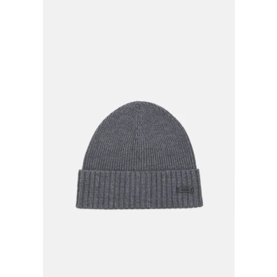 Image of BOSS FATI Unisex Beanie, Size: One Size, Medium grey