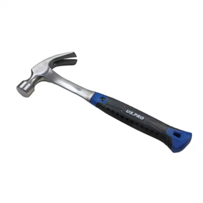 Image of US PRO Bergen 16oz One Piece Steel Curved Claw Hammer Fibreglass Handle 3445