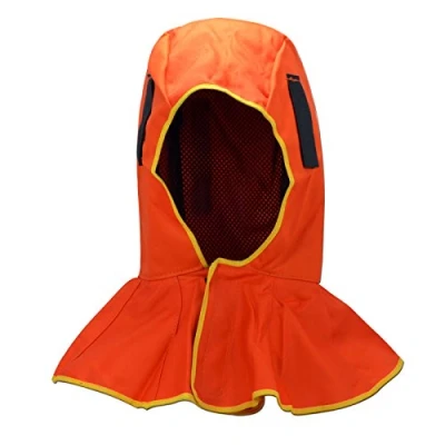Image of RIVERWELD Welding Hood Flame Retardant Fabric for Welders Match Helmet Orange Colour Work Safety Equipment Gear Head Protection