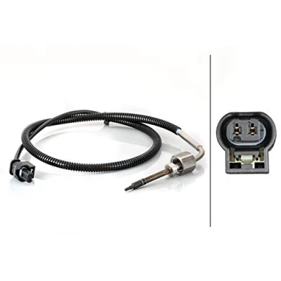 Image of 8E0927807B ABS Sensor HELLA 6PU 012 806 831 Rear Axle Left, Right Inductive 2 pin connector 1340mm AUDI: A4 B6 Avant