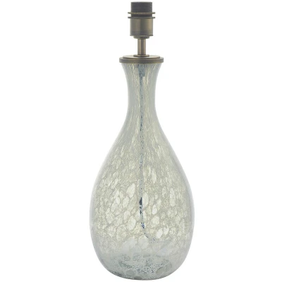 Image of Ortisei Table Lamp Artisan Glass &amp; Brushed Bronze Plate