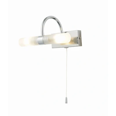 Image of Spa Corvus 2 Light Picture/Mirror with Pull Switch Opal Glass and Chrome