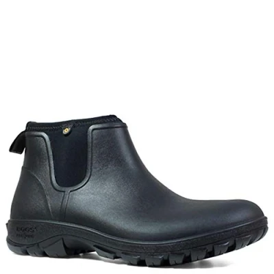 Image of BOGS Men&#039;s Sauvie Slip Chukka Boot, Black, 12 D(M) US