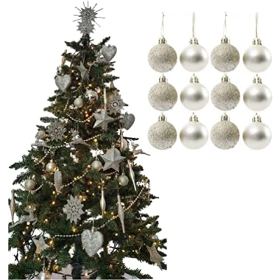Image of UKDeals Direct® CHAMPGANE GOLD COLLECTION CHRISTMAS DROPLET BAUBLES TREE DECORATIONS GLITTER MATT ICICLES (Pack of 12 X 38mm Baubles)