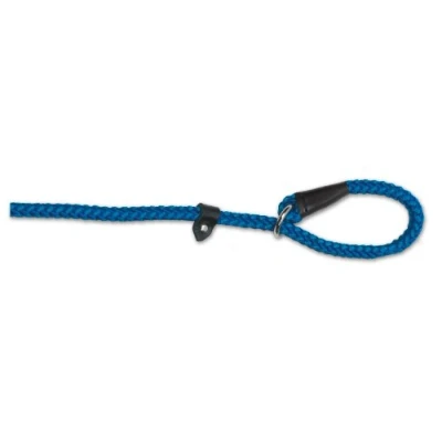 Image of Ancol Heritage Nylon Rope Slip Lead 2 Tone Blue 1.22m X10mm Sz 1 3