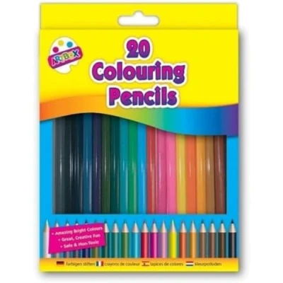 Image of Artbox 20 full size colouring pencils set in assorted colours