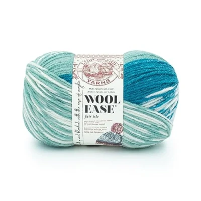 Image of Lion Brand Yarn Wool Ease Fair Isle Yarn, Light Aqua/Turquoise