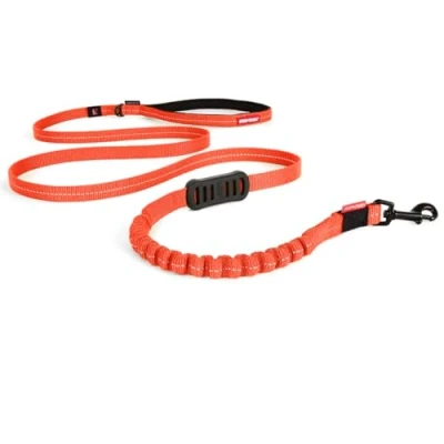 Image of EZYDOG Zero Shock LITE Dog Lead Technology, Absorbing, 1.2m, Small Dogs, Medium Large Comfortable Padded Handle, Traffic Control, 48 inches (Orange)