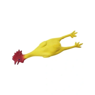 Image of Smiffys Plucked Rubber Chicken, Yellow 58cm/23in, Funny Fancy Dress, Adult Dress Up Jokes &amp; Novelties