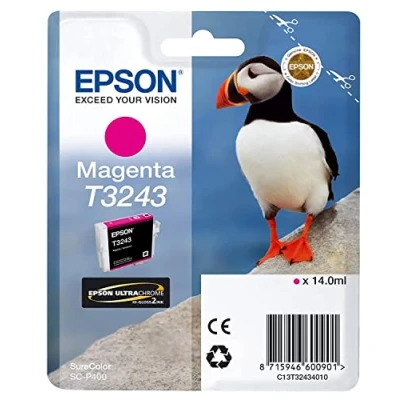 Image of Epson C13T32434010 Ink Cartridge for Printer, Magenta, Genuine
