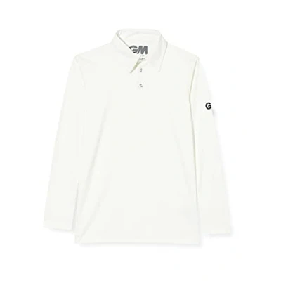 Image of Gunn &amp; Moore Mens Maestro Cricket Shirt, White, Large Adult Chest 40 42 Ins EU