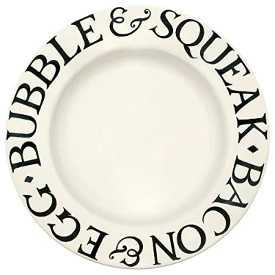 Image of Emma Bridgewater Black Toast 10 1/2 Dinner Plate 1BLT020064