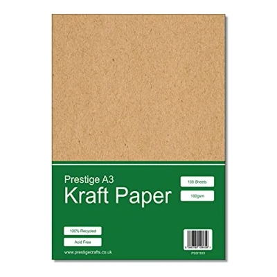 Image of Kraft Paper A3 Recycled 100gsm 100 Sheets