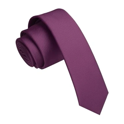 Image of JEMYGINS 1.58&quot; Purple Skinny Tie Slim Necktie for Men(4cm) (12)