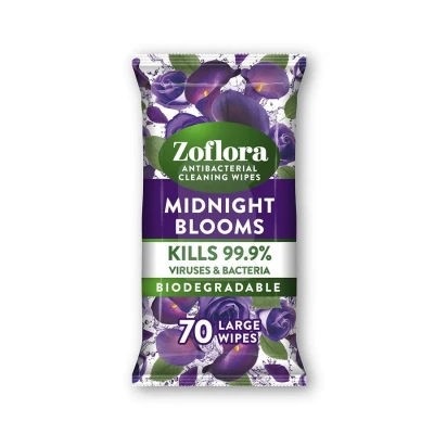 Image of Zoflora Antibacterial Multi Surface Cleaning Wipes Midnight Blooms 70 Large