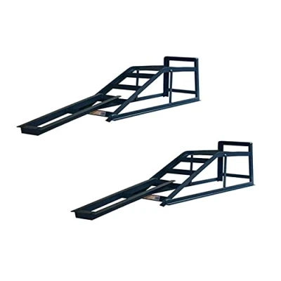 Image of Pair of 2.5 Tone Car Ramps with Ramp Extensions Mates Low Entry Van CR25RM1, Blue, 810mm x 275mm 205mm