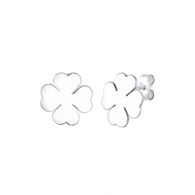 Image of Elli Women Silver 925 Sterling Cloverleaf Earrings