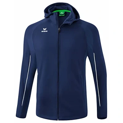 Image of Erima Liga Star Training Jacket with Hood, New Navy/White, S