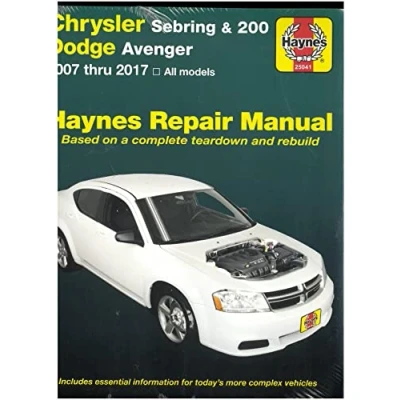Image of Chrysler Sebring Sedan (07 10), Convertible (08 200 (11 17) &amp; Dodge Avenger 14) Haynes Repair Manual