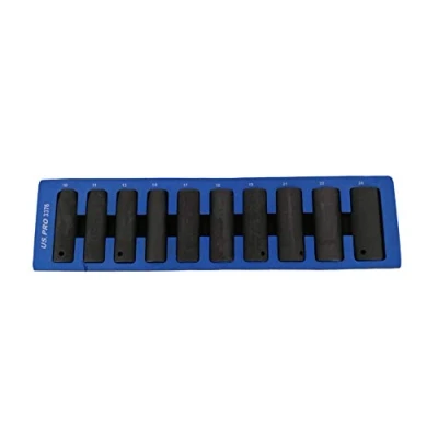Image of US PRO 10pc 1/2&quot; Drive Deep Metric 6 Sided Impact Sockets 10mm 24mm 3376