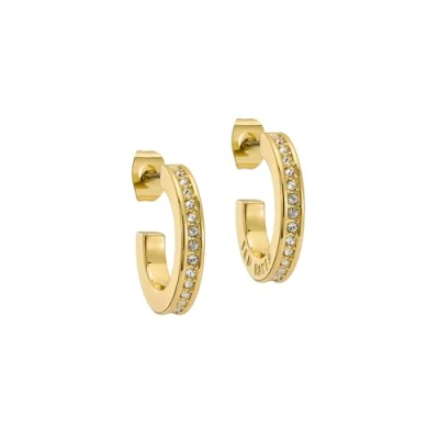 Image of Ted Baker Sinliaa Crystal Hoop Earrings For Women (Gold/Crystal)