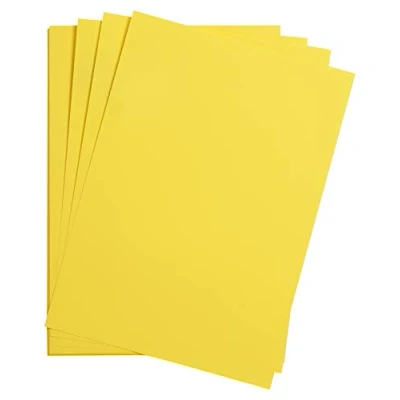 Image of Clairefontaine Ref 975254C Maya Smooth Coloured Drawing Card (Pack of 25 Sheets) 185gsm A4 (29.7 x 21cm) Lemon Colour Deep Dyed, Acid Free, pH Neutral