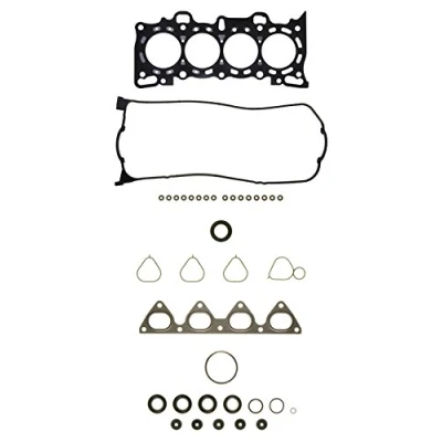 Image of 06110P1JE00, 06110PDFE00 Gasket Set, cylinder head AJUSA 52166200 with gasket, valve stem seals MULTILAYER STEEL