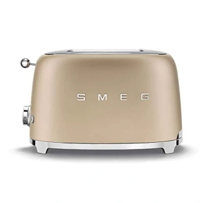 Image of Smeg TSF01CHMEU Toaster for Two Slices of Bread and with a Power 950 W champagne matt, Steel