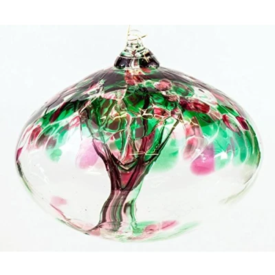 Image of Milford Collection Orb Tree of Life Small Glass Globe Opal