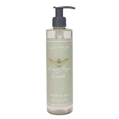 Image of Sophie Allport Shower Gel, Honey Spiced Lavender, Floral Fragrance, 250ml, Luxurious Body Wash for Women