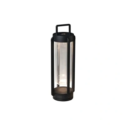 Image of Otranto Outdoor Effect Portable Lantern USB Black Dimmable 44cm 2700K, 3000), IP54