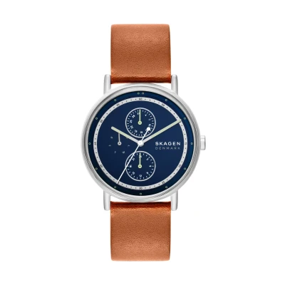 Image of Skagen Chronograph watch, Men&#039;s, Size: One Size, Brown
