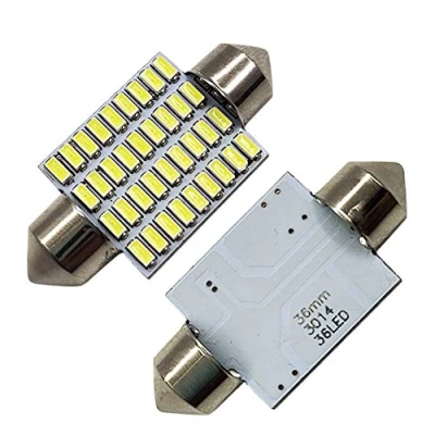 Image of Ruiandsion 36mm Festoon LED Bulbs DC 12V 3014 36SMD Chipsets 6000K for Auto Interior Dome Map Light Lamp (Pack of 2)