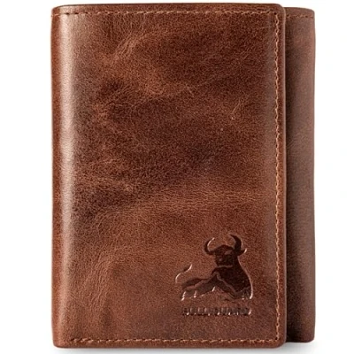 Image of BULL GUARD Best Trifold Wallets for Men and RFID Genuine Leather Wallet Great Work, Travel, Outdoors with ID a Secret Pocket