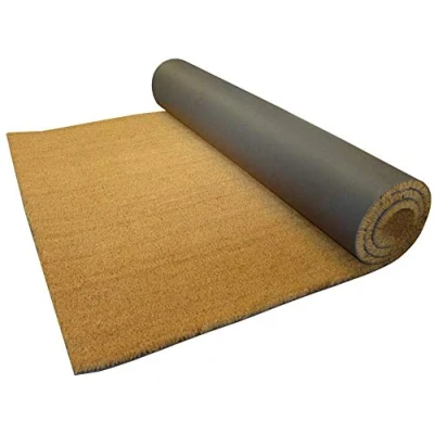 Image of Heavy Duty Coir Entrance Matting Indoor/Outdoor 1m or 2m Width Cut To Size Tough Fibres Hallway, Foyer, Lobby,Reception, Door Mat, Roll (1 metre, 4 metre)