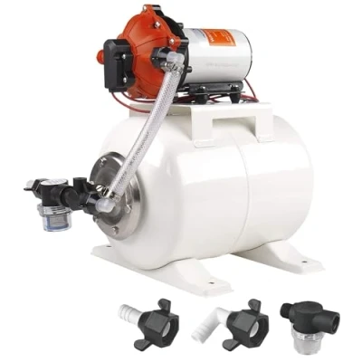 Image of Seaflo 55 Series Water Pump and Accumulator Tank System 12V DC, 5.5 GPM, 60 PSI, 2 Gallon