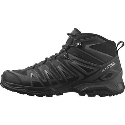 Image of SALOMON Men&#039;s X Ultra Pioneer Mid Gore Tex Hiking Shoe, Black/Magnet/Monument, 8 UK